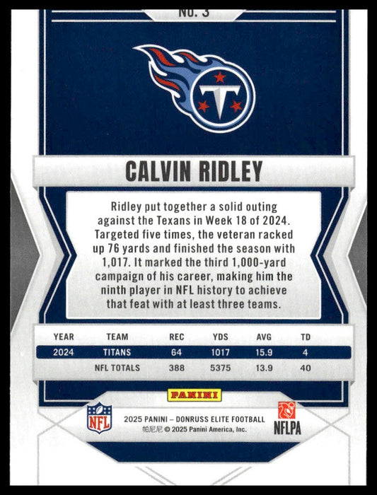 2025 Panini Donruss Elite Football #3 Calvin Ridley