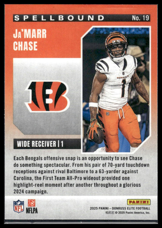 2025 Donruss Elite #19 Ja'Marr Chase Spellbound Pink
