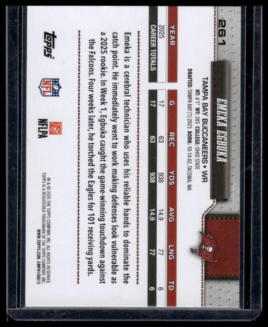 2026 Topps Flagship #261 Emeka Egbuka
