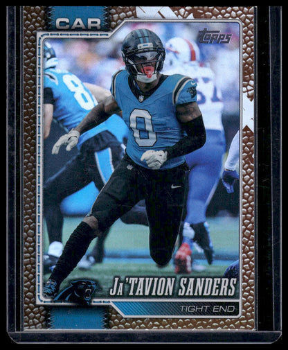 2026 Topps Flagship #27 Ja'Tavion Sanders Pigskin Texture Foil