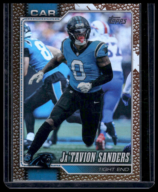 2026 Topps Flagship #27 Ja'Tavion Sanders Pigskin Texture Foil
