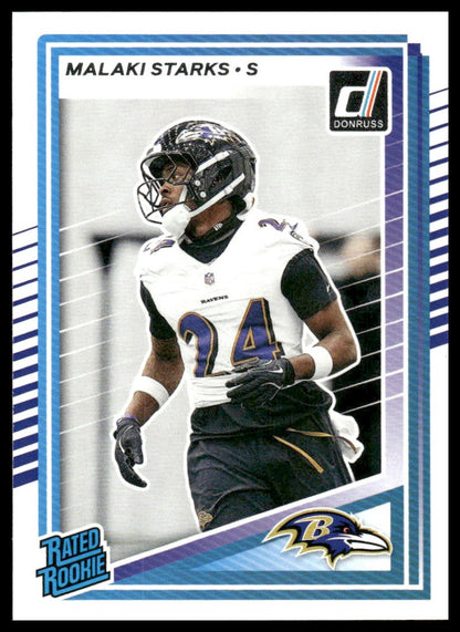 Malaki Starks 2025 Donruss #346 Press Proofs Green RC