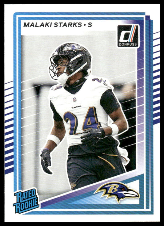 Malaki Starks 2025 Donruss #346 Press Proofs Green RC