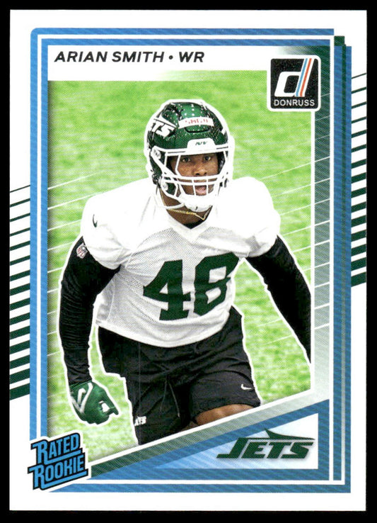 Arian Smith 2025 Donruss #386 Press Proofs Purple RC
