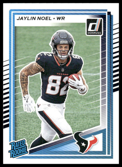 Jaylin Noel 2025 Donruss #324 Optic Rated Rookies Preview Red Pandora RC