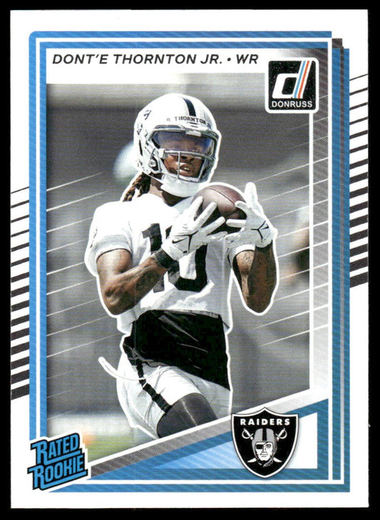 Dont’e Thornton Jr. 2025 Donruss #349 Optic Rated Rookies Preview Red Wave RC