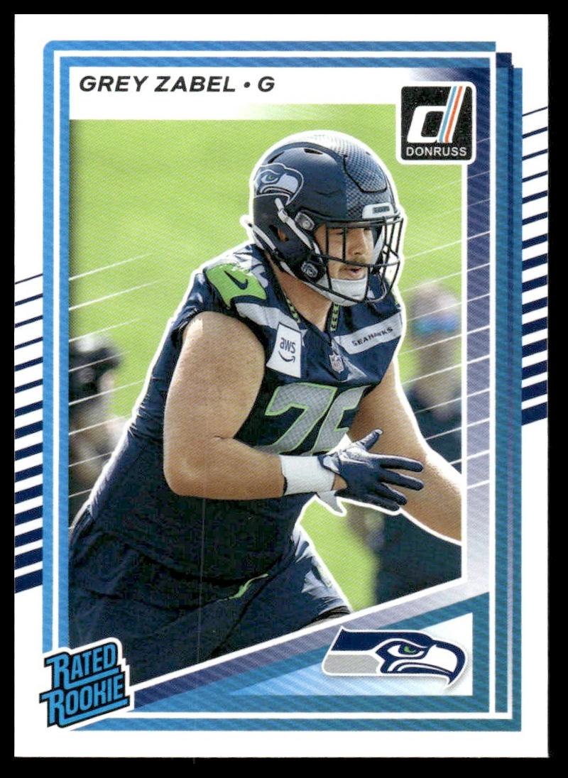 Grey Zabel 2025 Donruss #366 Press Proofs Blue RC