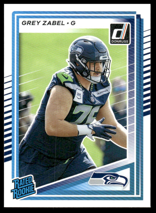 Grey Zabel 2025 Donruss #366 Press Proofs Blue RC