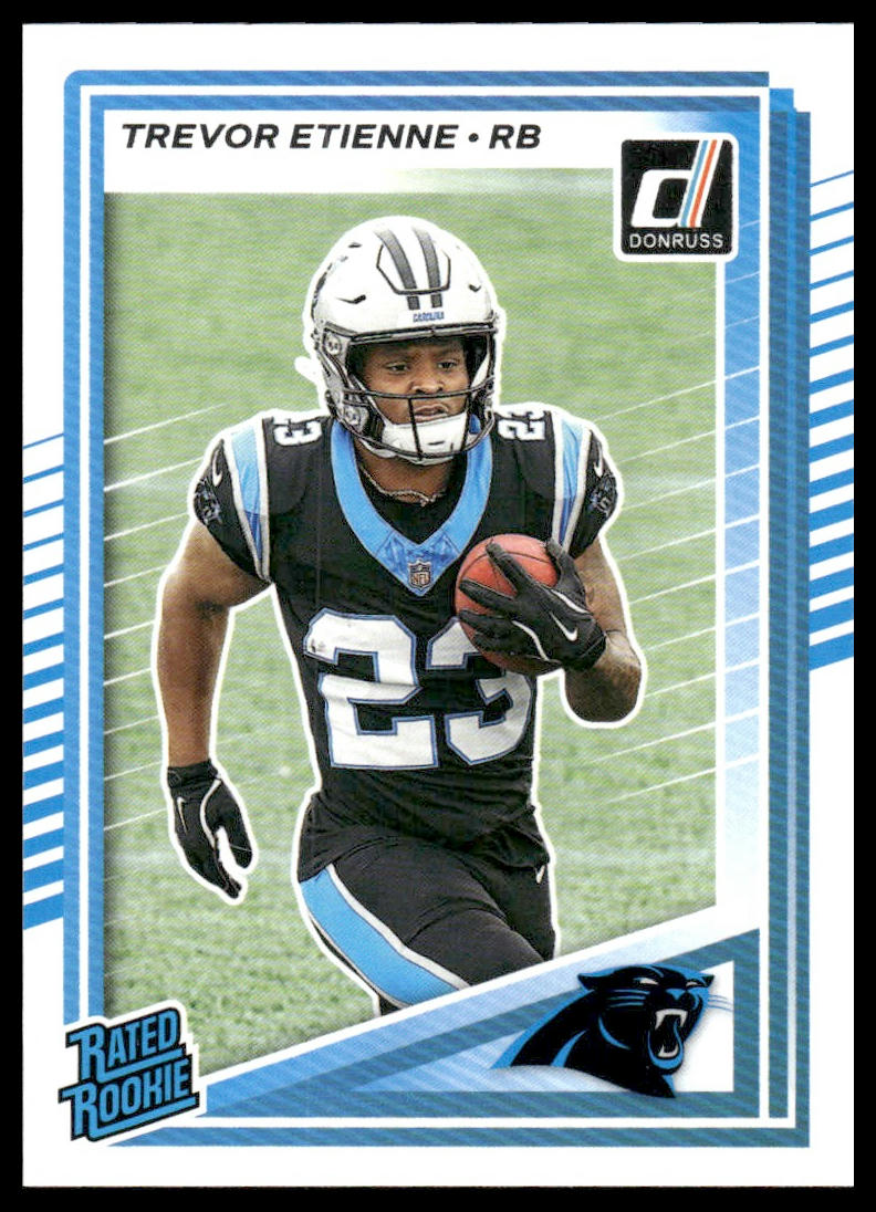 Trevor Etienne 2025 Donruss #326 Press Proofs Green RC