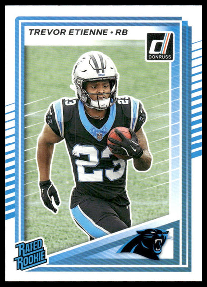 Trevor Etienne 2025 Donruss #326 Press Proofs Green RC