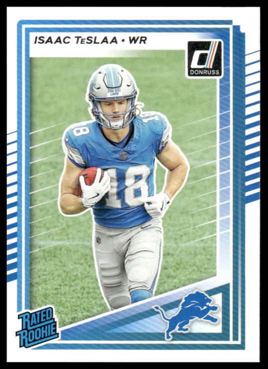 Isaac TeSlaa 2025 Donruss #338 Press Proofs Purple RC