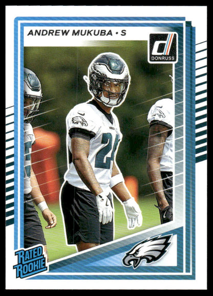 Andrew Mukuba 2025 Donruss #380 Optic Rated Rookies Preview Pink RC