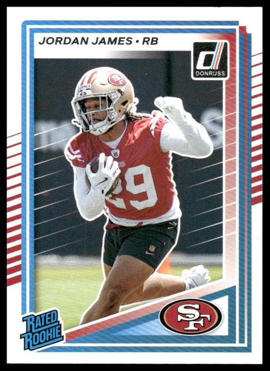 Jordan James 2025 Donruss #374 Press Proofs Blue RC