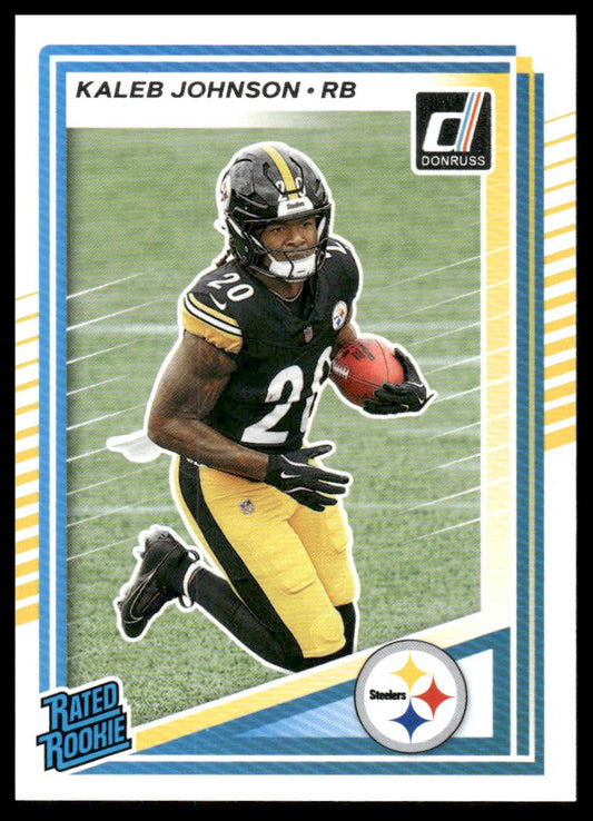 Kaleb Johnson 2025 Donruss #322 Press Proofs Green RC