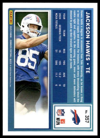 Jackson Hawes 2025 Donruss #357 Press Proofs Purple RC