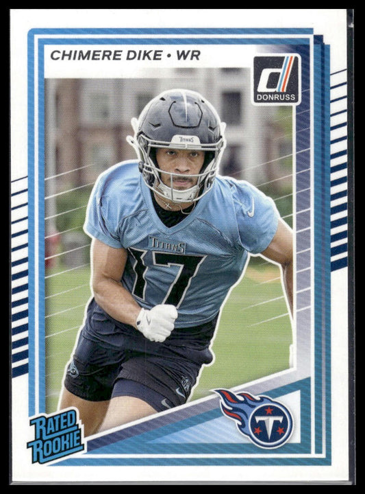 Chimere Dike 2025 Donruss #387 Optic Rated Rookies Preview Red Wave RC