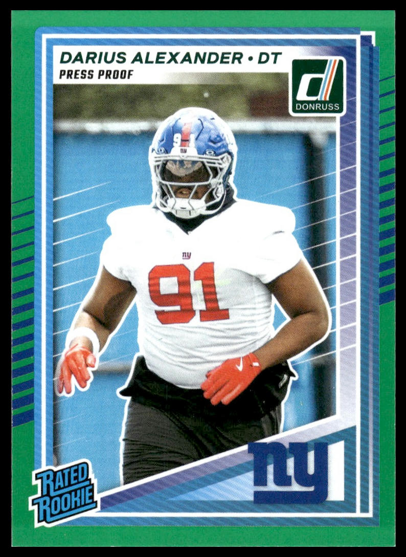 Darius Alexander 2025 Donruss #379 Press Proofs Purple RC