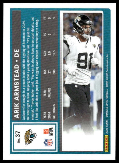 Arik Armstead 2025 Donruss Optic #37 Orange Scope