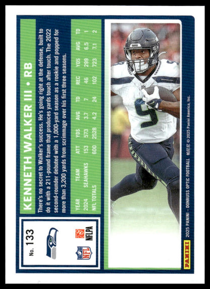 Kenneth Walker III 2025 Donruss Optic #133 Stars