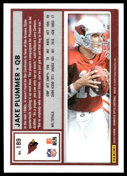 Jake Plummer 2025 Donruss Optic #189 Team Logo
