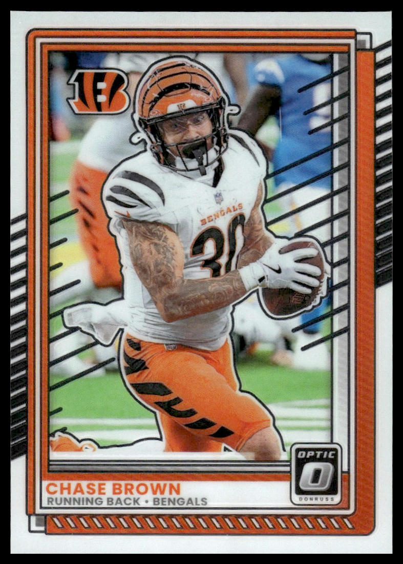 Chase Brown 2025 Donruss Optic #197 Fire
