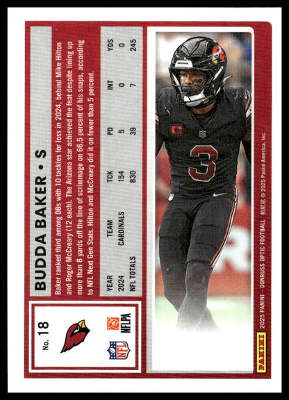 Budda Baker 2025 Donruss Optic #18 Stars