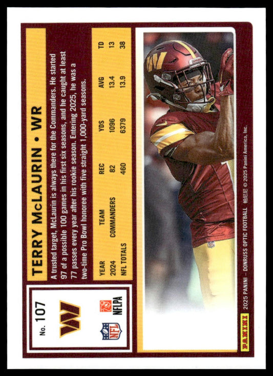 Terry McLaurin 2025 Donruss Optic #107 Team Logo