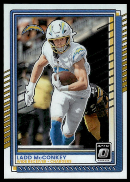 Ladd McConkey 2025 Donruss Optic #26 Gold