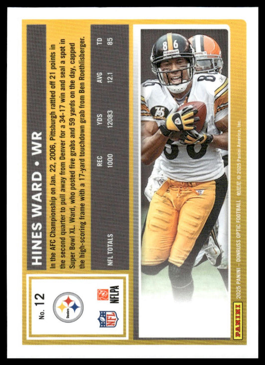 Hines Ward 2025 Donruss Optic #12 Holo