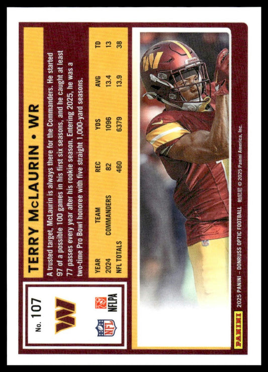 Terry McLaurin 2025 Donruss Optic #107 Team Logo