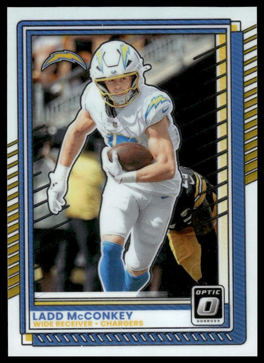 Ladd McConkey 2025 Donruss Optic #26 Gold