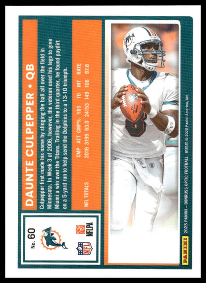 Daunte Culpepper 2025 Donruss Optic #60 Team Logo