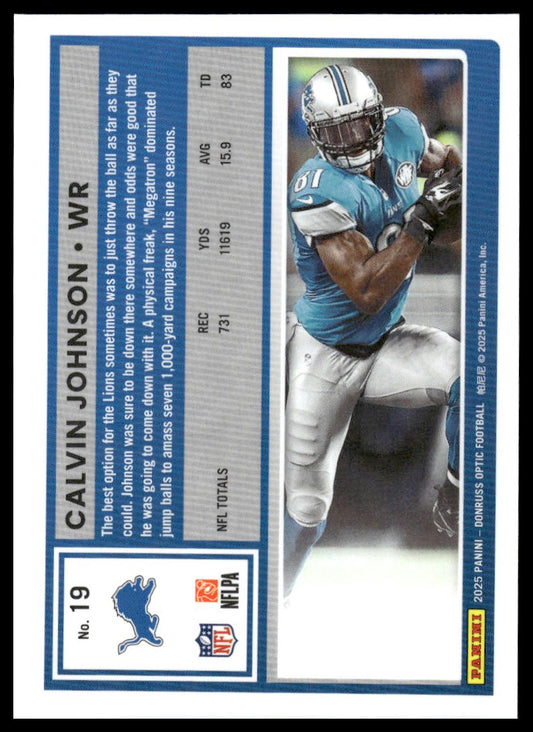 Calvin Johnson 2025 Donruss Optic #19 Team Logo