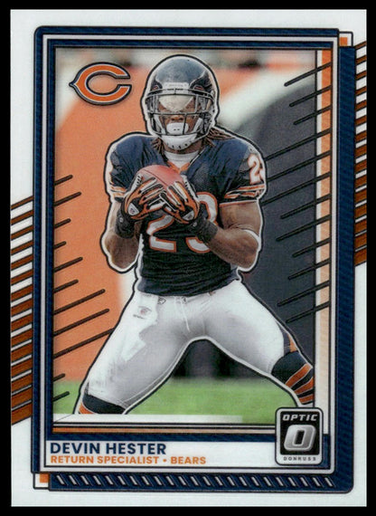 Devin Hester 2025 Donruss Optic #43 Neon Blue