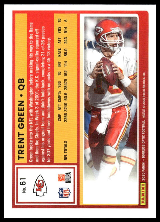 Trent Green 2025 Donruss Optic #61 Holo
