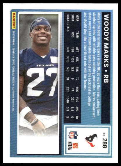 Woody Marks 2025 Donruss Optic #288 Holo RC