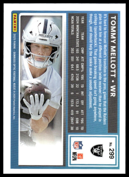 Tommy Mellott 2025 Donruss Optic #299 Green Hyper RC