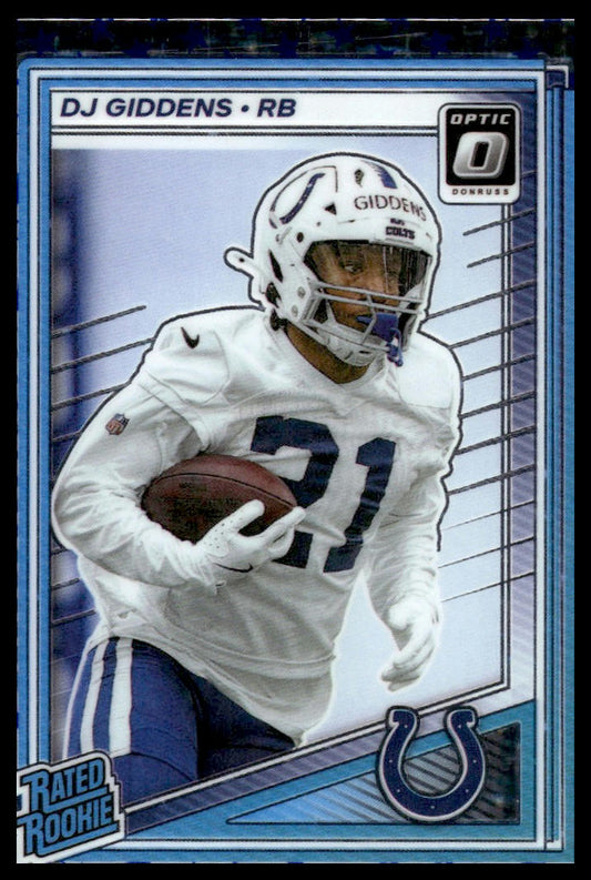 DJ Giddens 2025 Donruss Optic #258 Team Logo RC