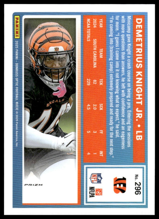 Demetrius Knight Jr. 2025 Donruss Optic #296 Orange Scope RC