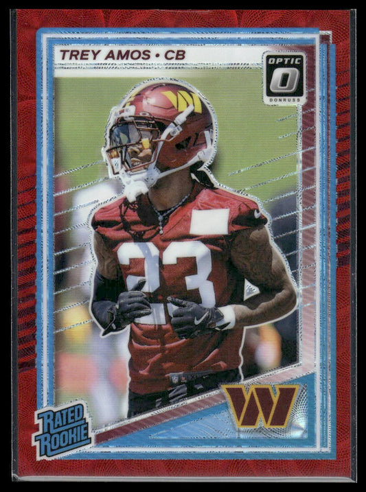 Trey Amos 2025 Donruss Optic #267 Purple Scope RC