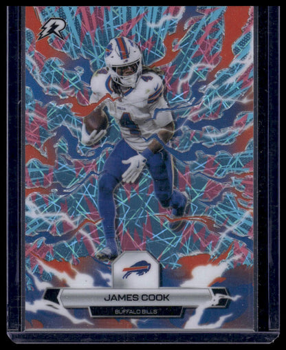2025 Topps Resurgence #11 James Cook Sky Blue & Pink Shock Refractor