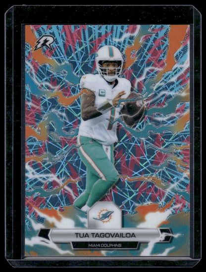 2025 Topps Resurgence #60 Tua Tagovailoa Sky Blue & Pink Shock Refractor