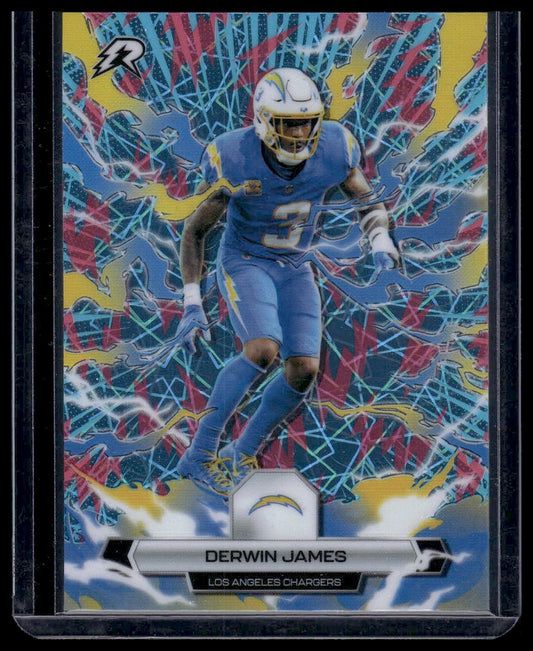 2025 Topps Resurgence #56 Derwin James Sky Blue & Pink Shock Refractor
