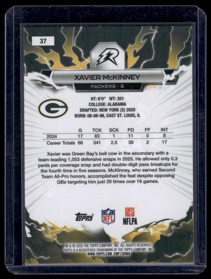 2025 Topps Resurgence #37 Xavier McKinney Prism Refractor