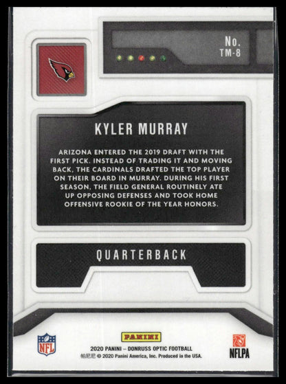 Kyler Murray 2020 Donruss Optic #TM-8 T-Minus 3...2...1