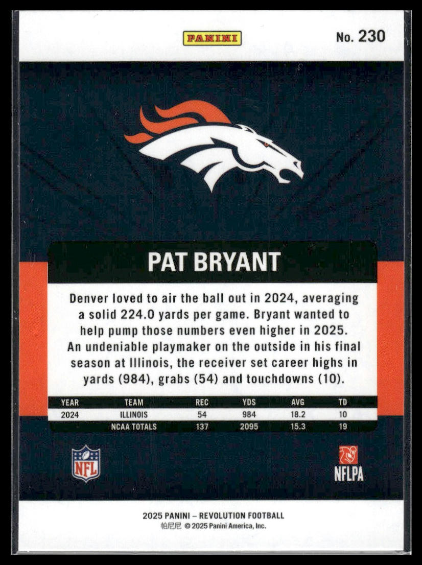 Pat Bryant 2025 Panini Revolution #230 Red Storm