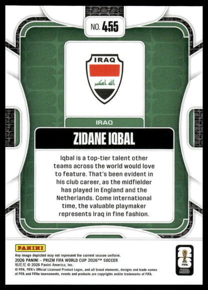2026 Panini Prizm FIFA World Cup #455 Zidane Iqbal Silver Prizm