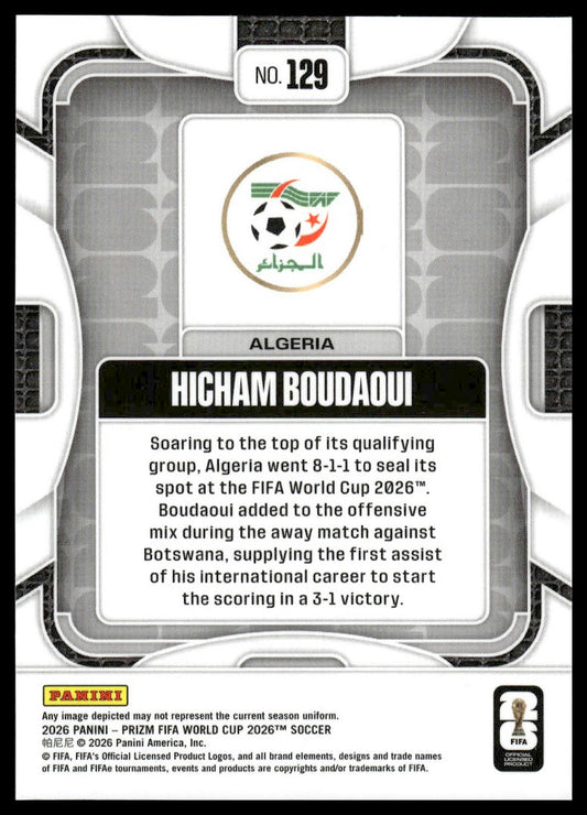 2026 Panini Prizm FIFA World Cup #129 Hicham Boudaoui Silver Prizm