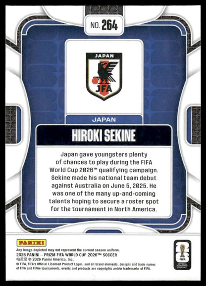2026 Panini Prizm FIFA World Cup #264 Hiroki Sekine Silver Prizm