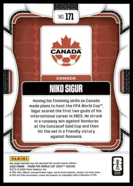 2026 Panini Prizm FIFA World Cup #171 Niko Sigur Silver Prizm